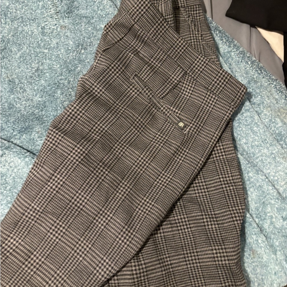 Banana Republic Black and Gray Checkered Women's Trousers